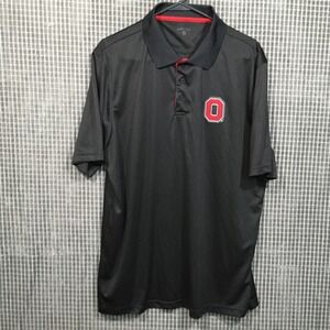 Scarlet & Gray Ohio State Buckeyes Mens Black Performance Polo Shirt XL NCAA